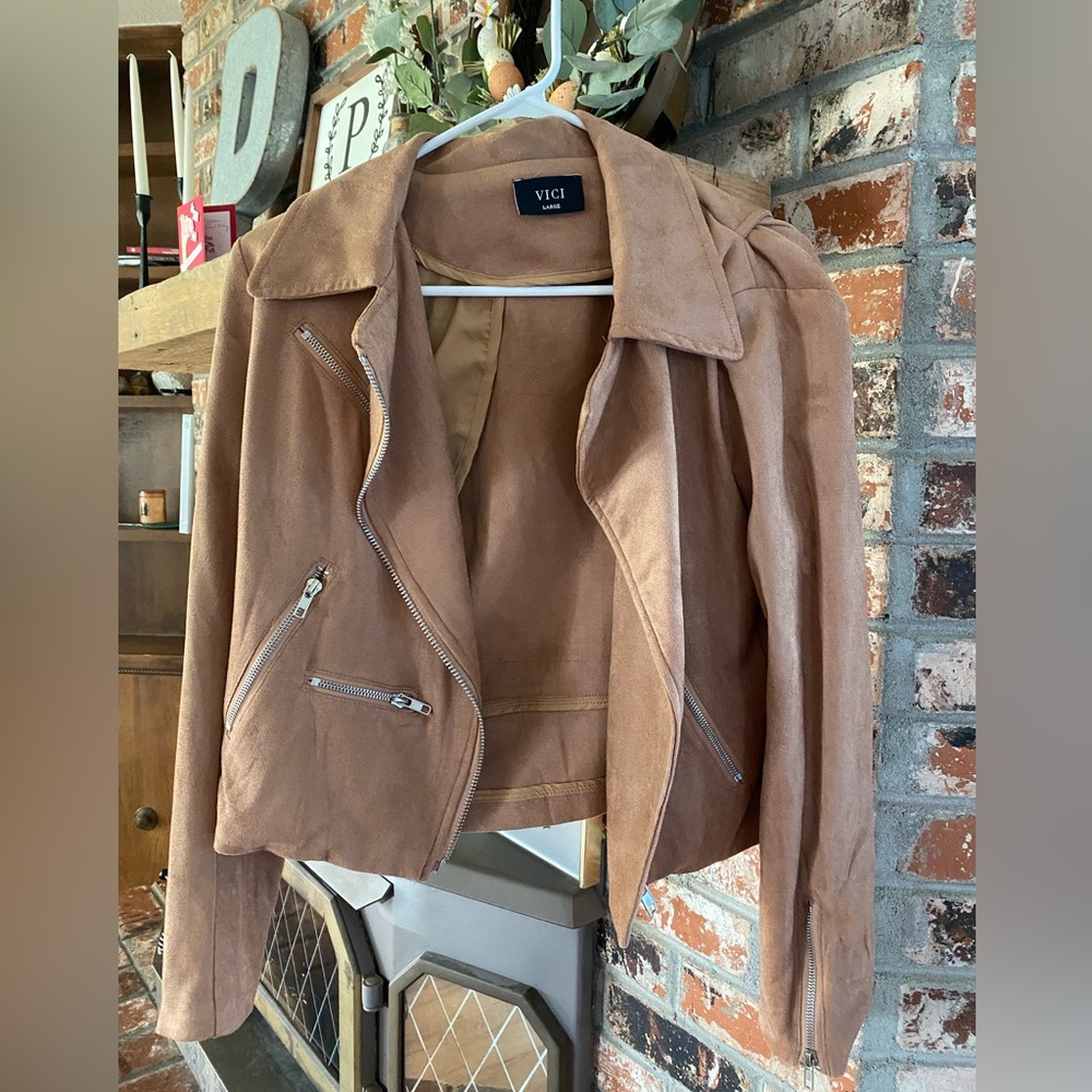 Vici - Faux Suede Jacket - L